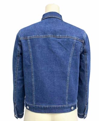 Zamansız Dark Indigo Tasarımı Klasik Fit Denim Tişört Düğmesi Aşağı Ön Kapama